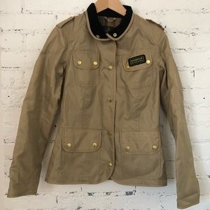 Womens Barbour Internation Nylon Biege Jacket US 4